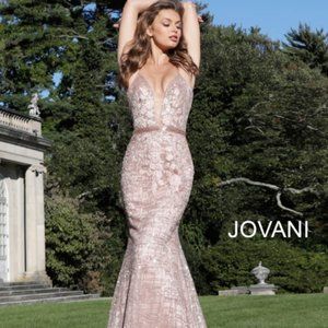 Jovani Rosegold Dress 62517A